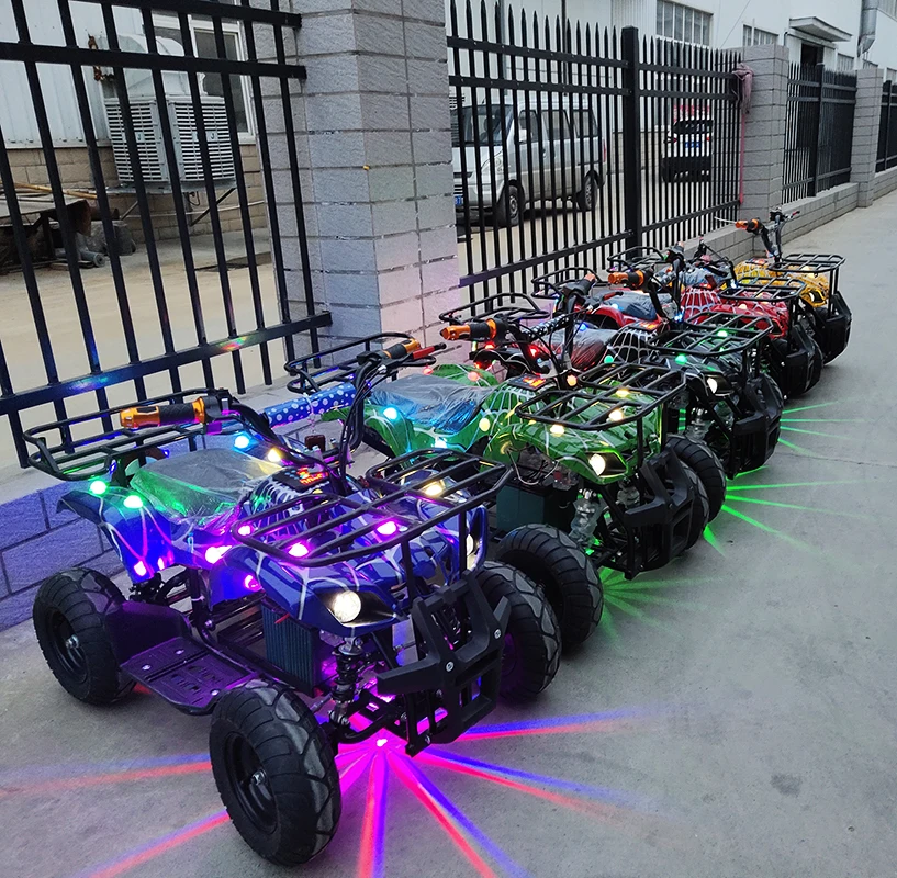 Mini electric ATV small double off-road vehicle square rental four-wheel mountain bike children's toy battery car bumper car