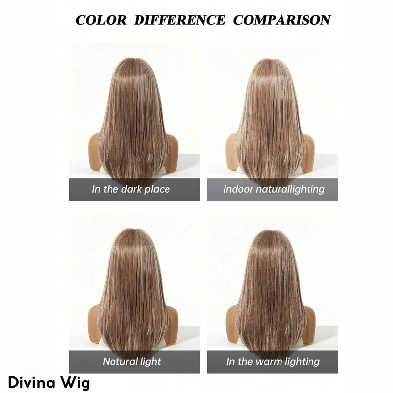 Long Blonde Wig With Bangs Layered Straight Synthetic Hair Natural Looking Heat