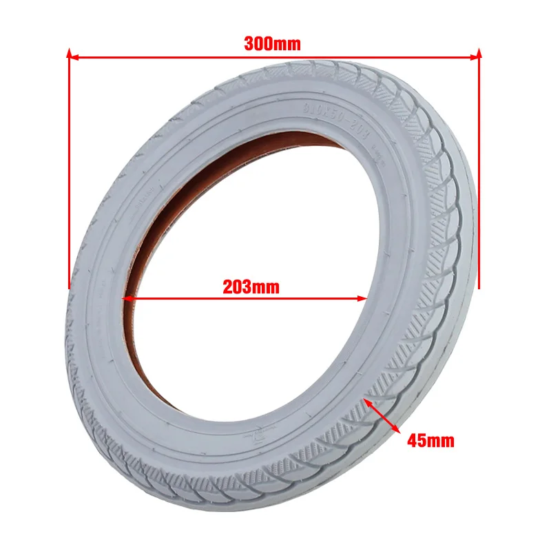 ملحقات العجلات الخلفية للكرسي المتحرك الكهربائي الجديد السميك 310x50-203 أنابيب داخلية وخارجية مقاس 12 بوصة
