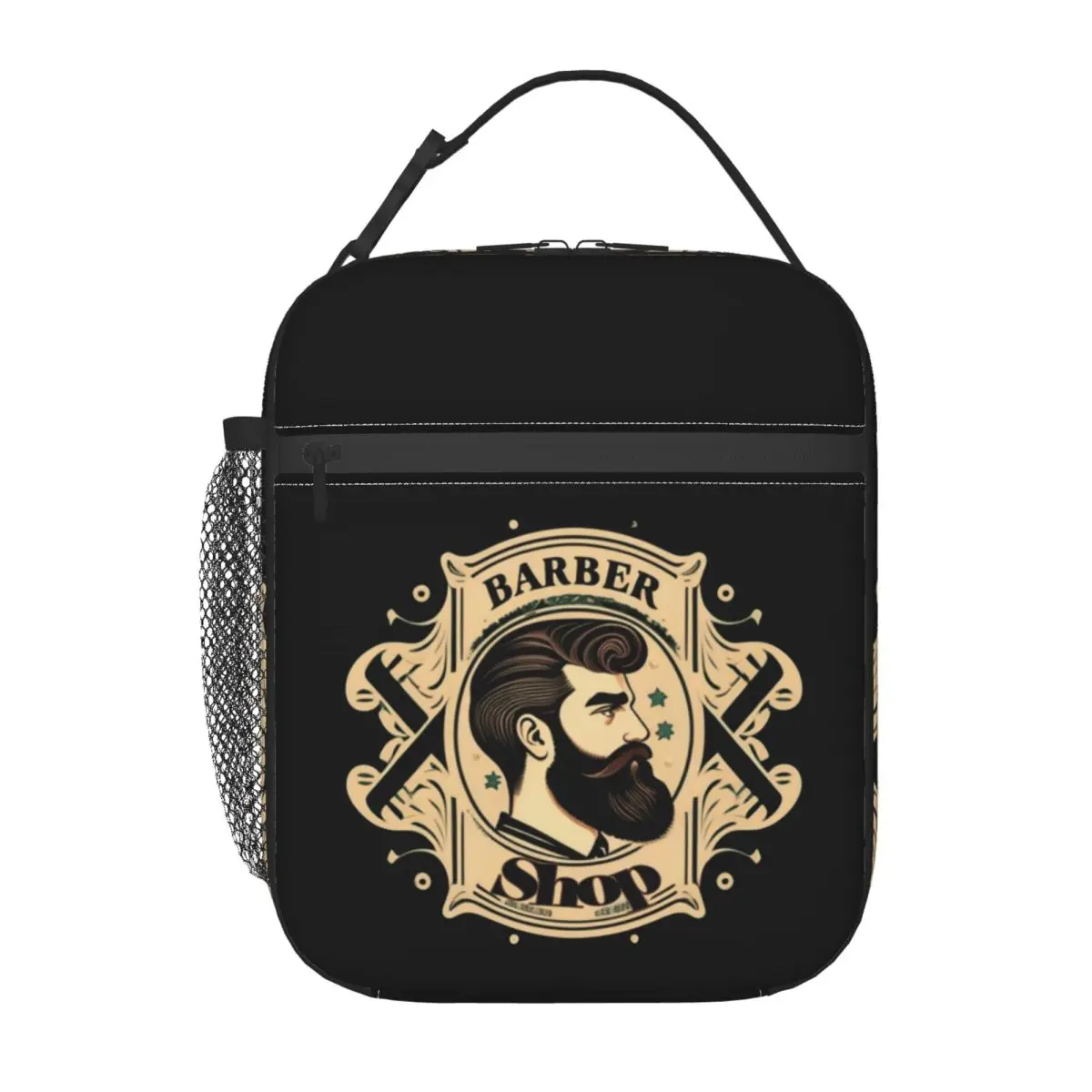 Barber Shop Sign Insulated Lunch Bag for Women Children Portable Food Boxes Thermal Lunch Box Tote