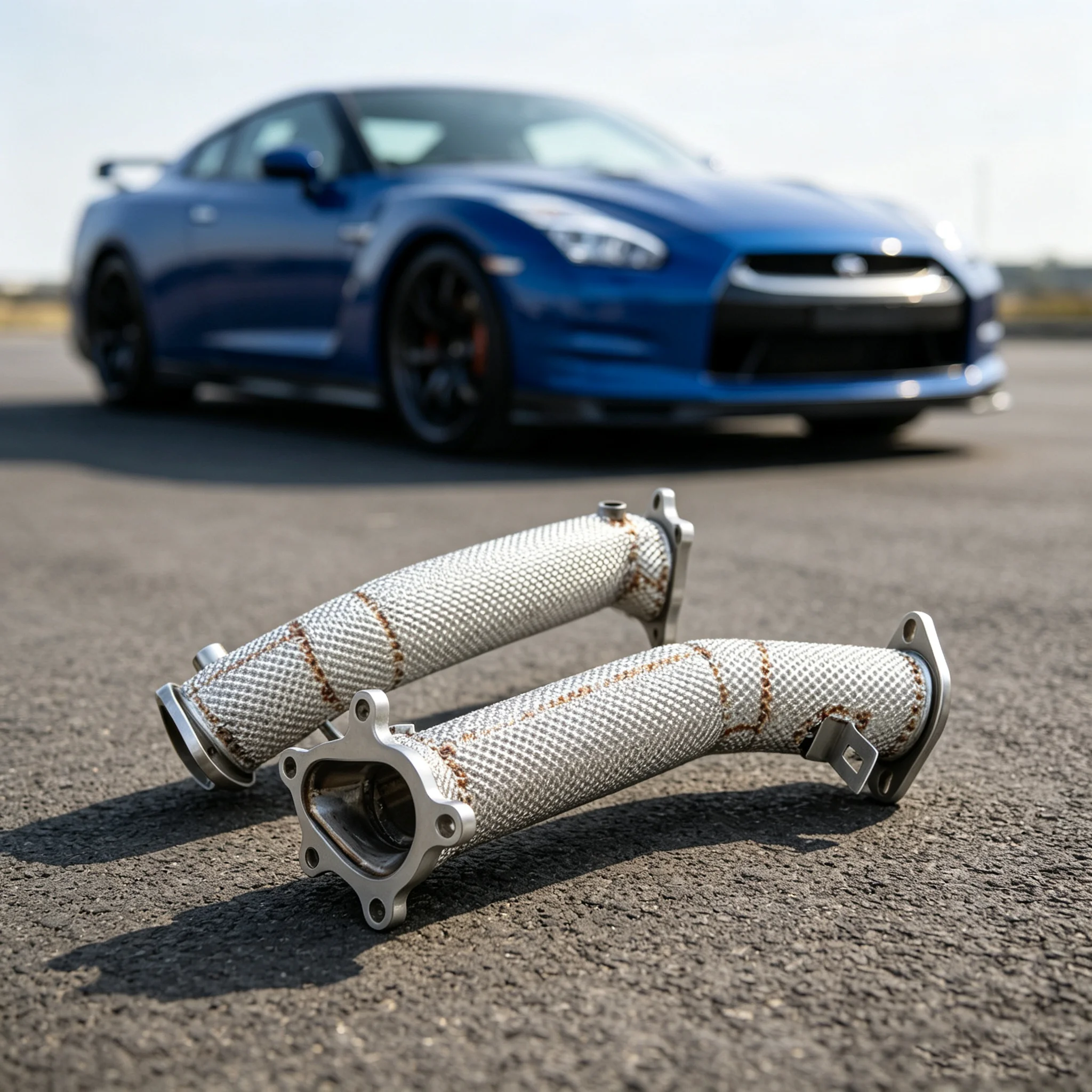 Stainless Steel High Performance Exhaust Header Heat‑Insulated Layer For Nissan GTR R35 3.8T Car Exhaust Section Parts