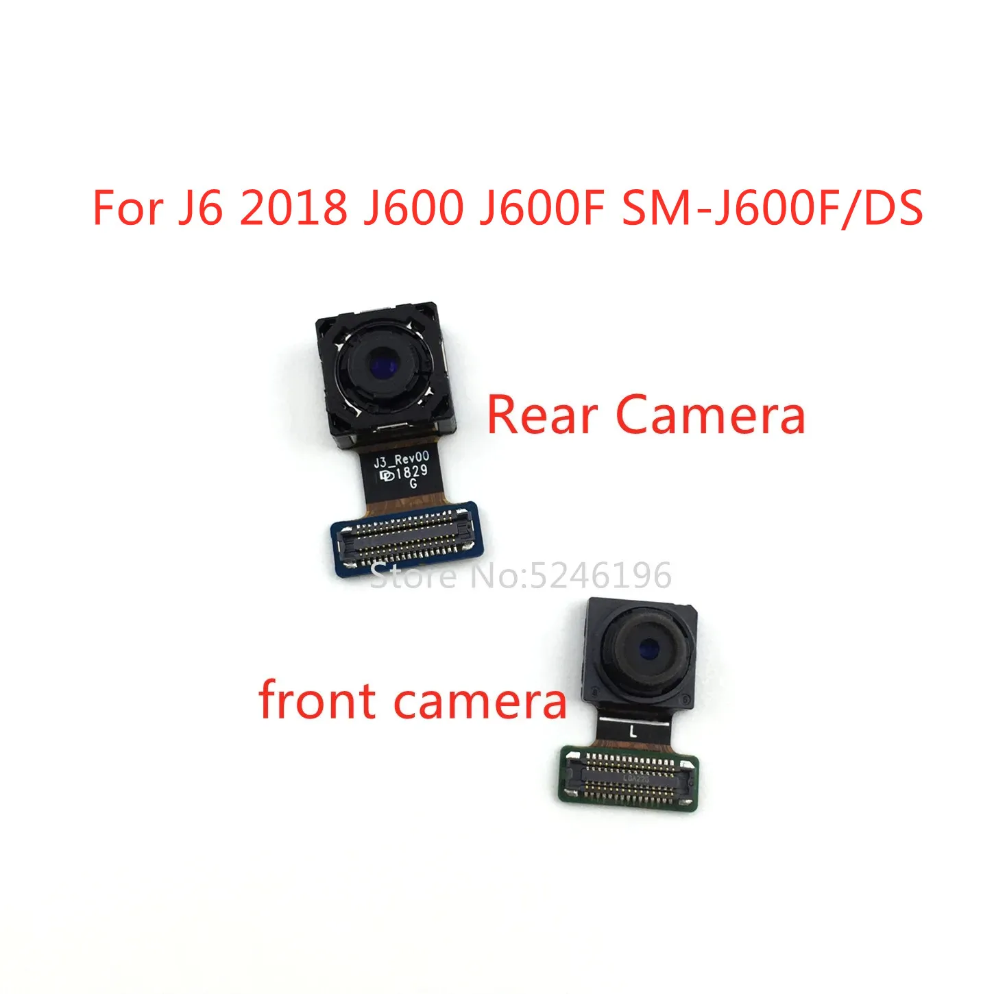 

1pcs Back big Main Rear Camera front camera Module For Samsung Galaxy J6 2018 J600 J600F SM-J600F/DS Replace Part