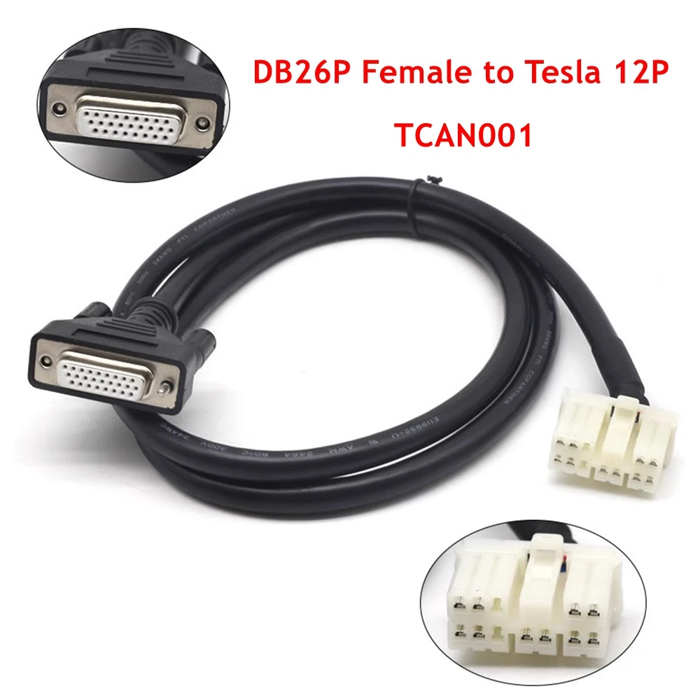 Car Diagnostic Service Cables For Tesla Connector Replacement Model S&X Work With MaxiSYS Ultra/MS909/MS919 Tablet
