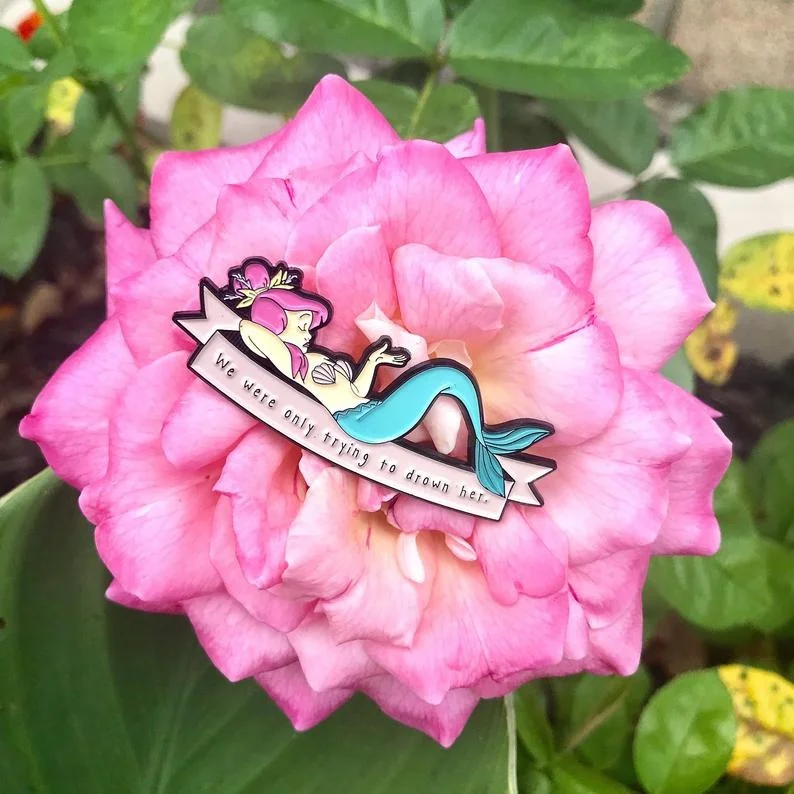 Personalized Mermaid Creative Pop-Enamel Pin Lapel Badges Brooch Funny Fashion Jewelry