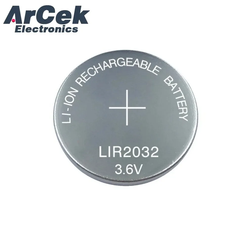 6 sztuk 3.6V 40mah LIR2032 LIR 2032 akumulator litowy do pilota zegarek komputer płyta główna komórka guzikowa CR2032