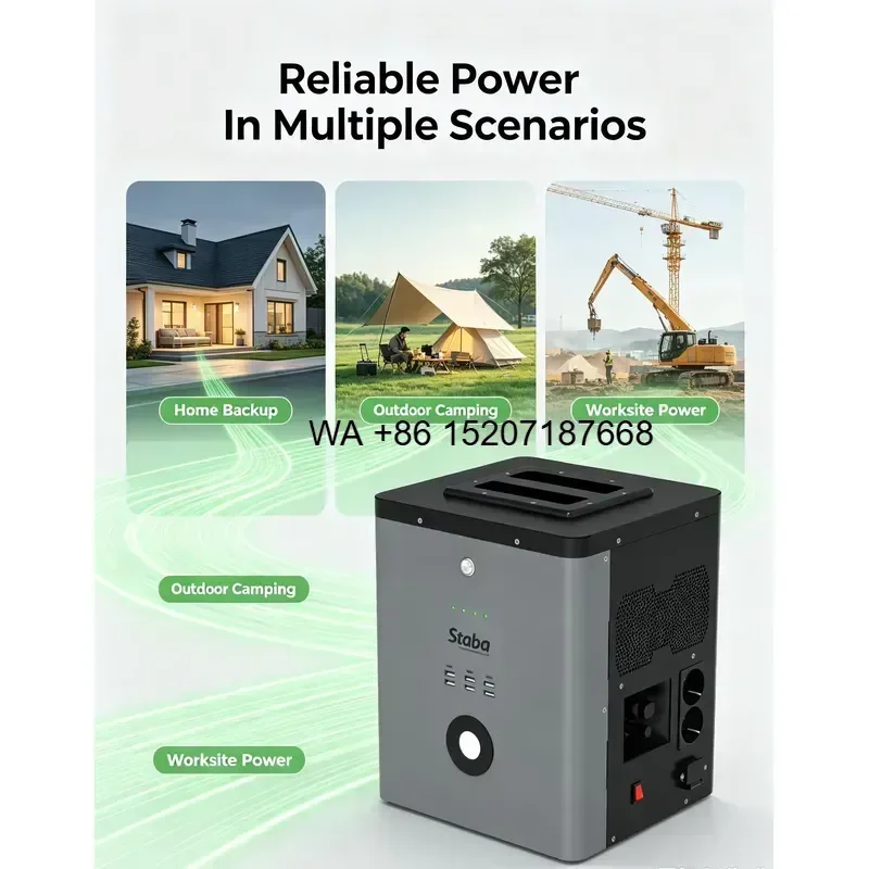 Wmwmnu for Wmwmnu 1000W All in One ESS Portable Home Energy Storage System LiFePO4 Battery Built in Inverter Off Grid Solar