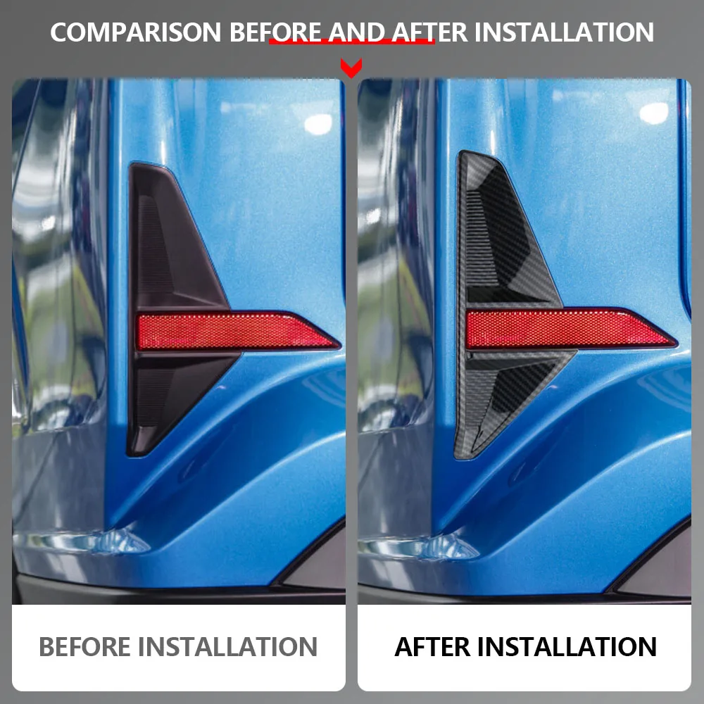 Car Rear Fog Light Lamp Trim for Toyota Veloz 2022 2023 2024 2Pcs/set Back Fog Light Frame Sticker Styling Exterior Accessories