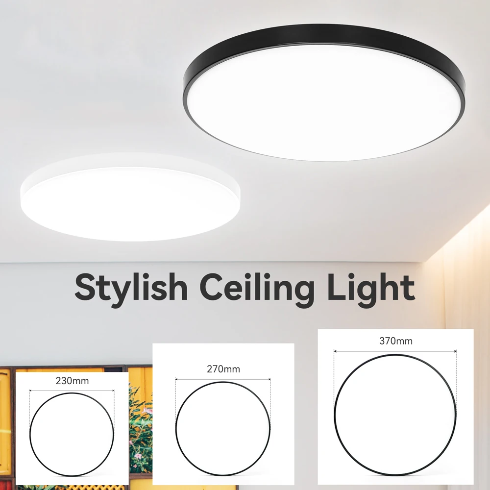 

Modern Ceiling Lamp 15W/18W/30W/50W Ultrathin LED Lights Stylish Lustre Ceiling Light for ​Bedroom Kitchen Living Room Decor