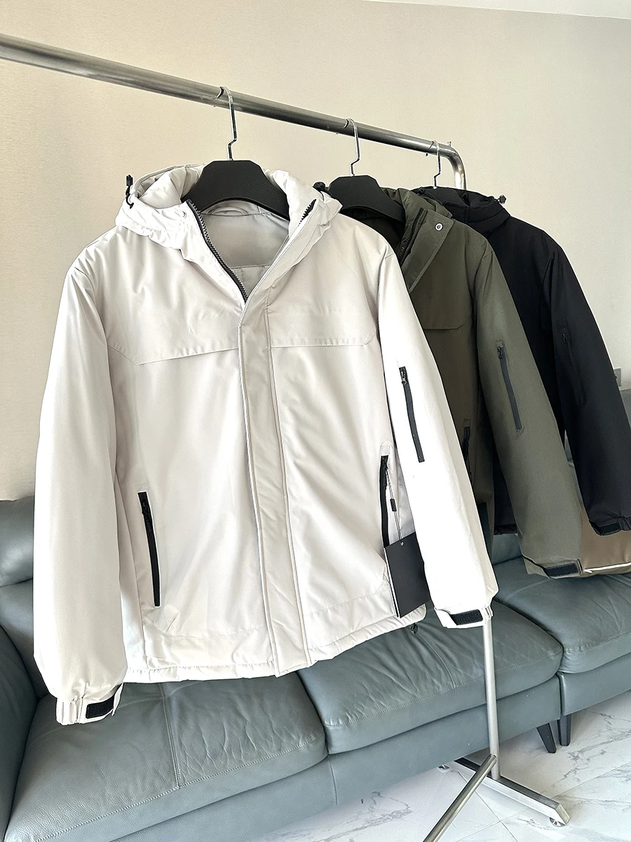 

Dync Outdoor Men's Thiened Hooded Cotton Jaet Lightweight Warm Winter Casual Faion Urban Sle Stand Fit Zipper C...