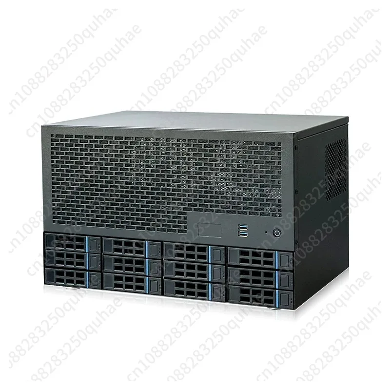 Rack Server Case, Hot Swap NAS Enclosure for HDD and SSD Storage