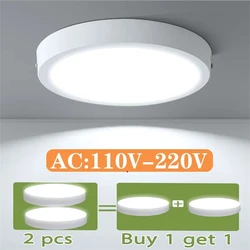 Led Ceiling Light 110-220V Ceiling Lamp 10W 20W 30W Modern Ceiling Panel Light Interior Bedroom Living Room Square Round Fixture