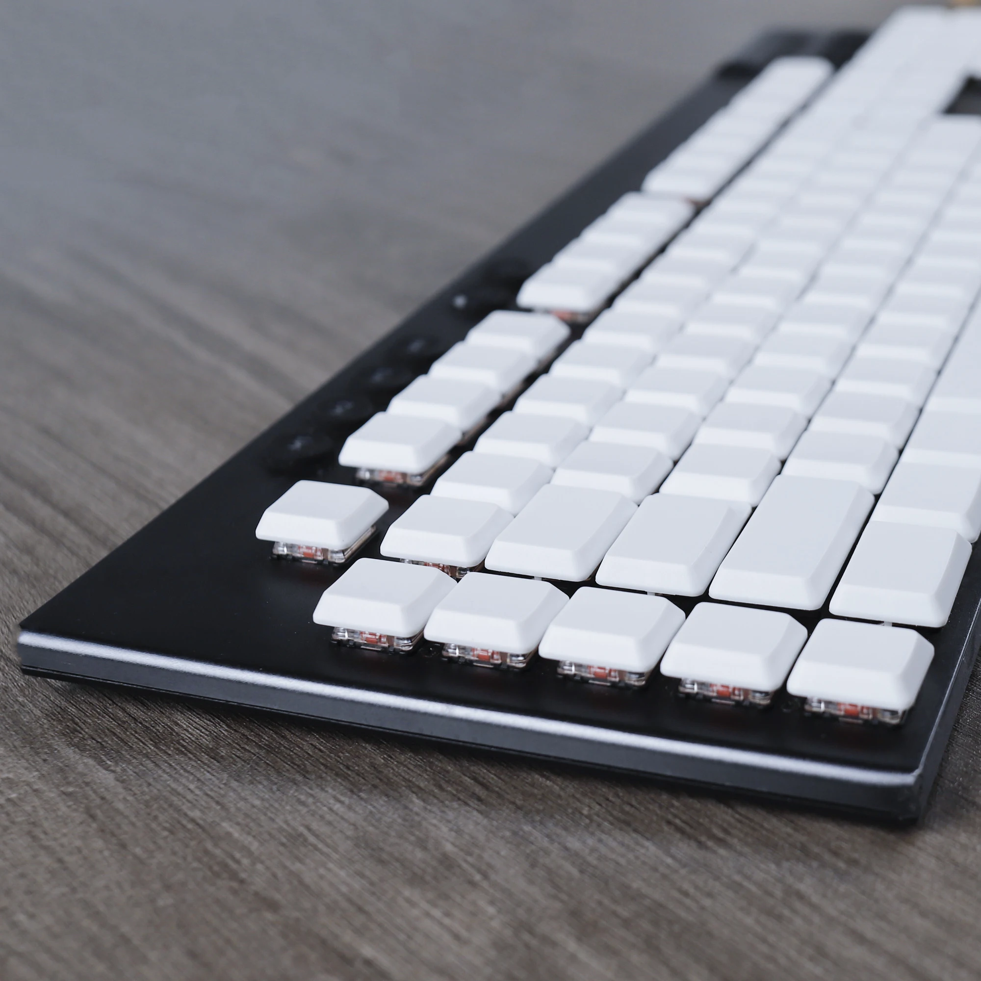 Imagem -03 - Ymdk Sólido Preto Branco em Branco Material Pbt Keycap Faça Você Mesmo Compatível para Logitech G813 G815 G913 G915 G913 Tkl G915 Tkl Teclado