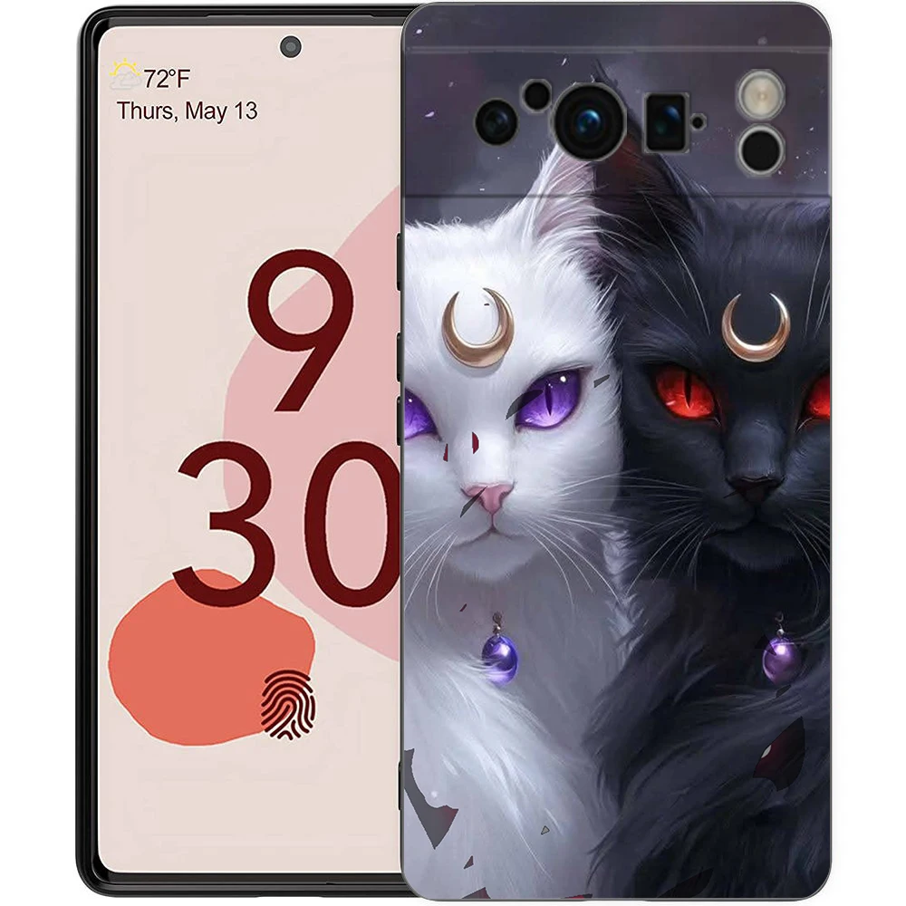 Phone Case Cover for Google Pixel 9 8 7 6 9A 8A 7A 6A Pro 10 9 Pro XL Soft TPU Shockproof Shell Capas Cartoon Art Fundas Coque