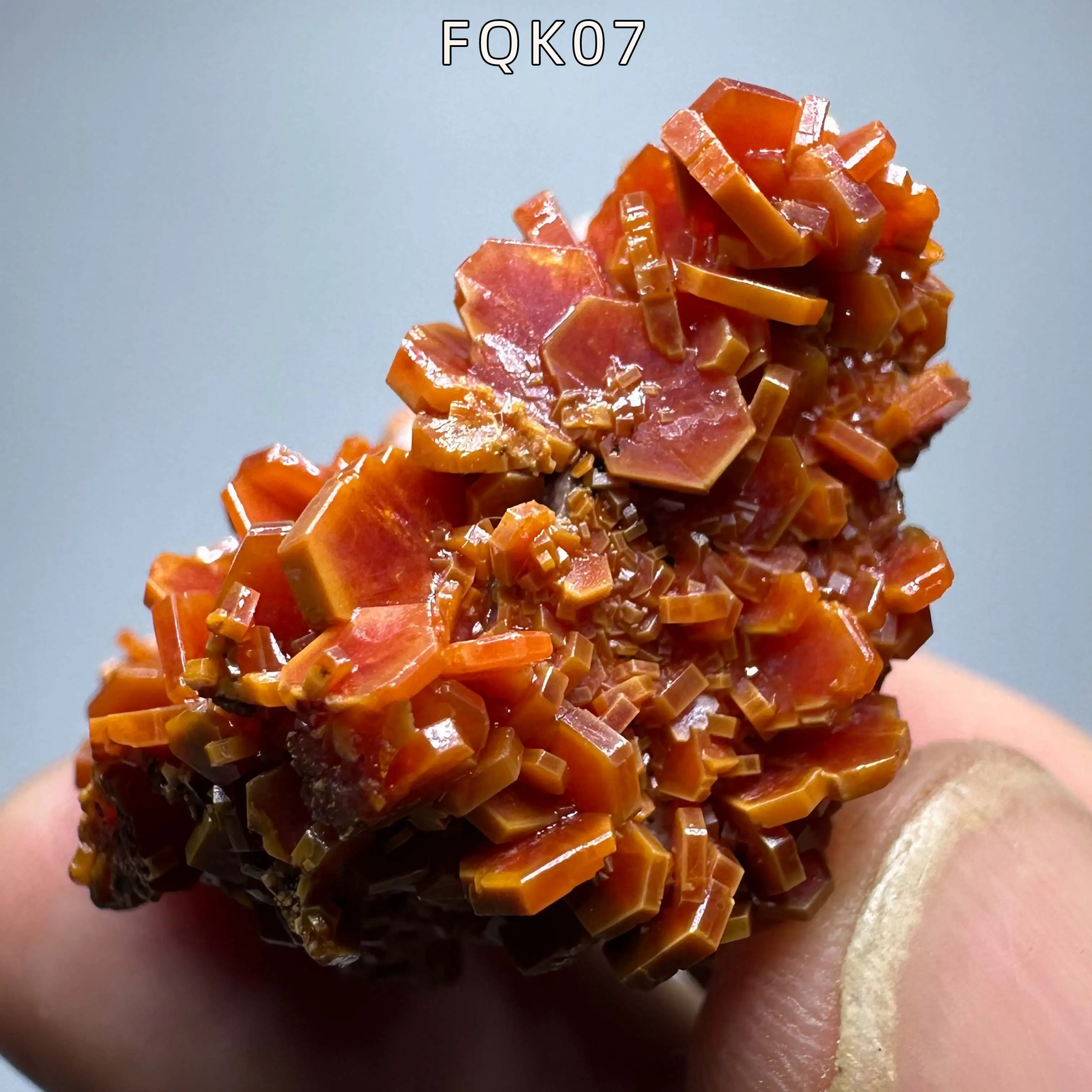 Natural Morocco Vanadinite Mineral Specimen + Healing Quartz Crystals and Stones Rock Gemstone