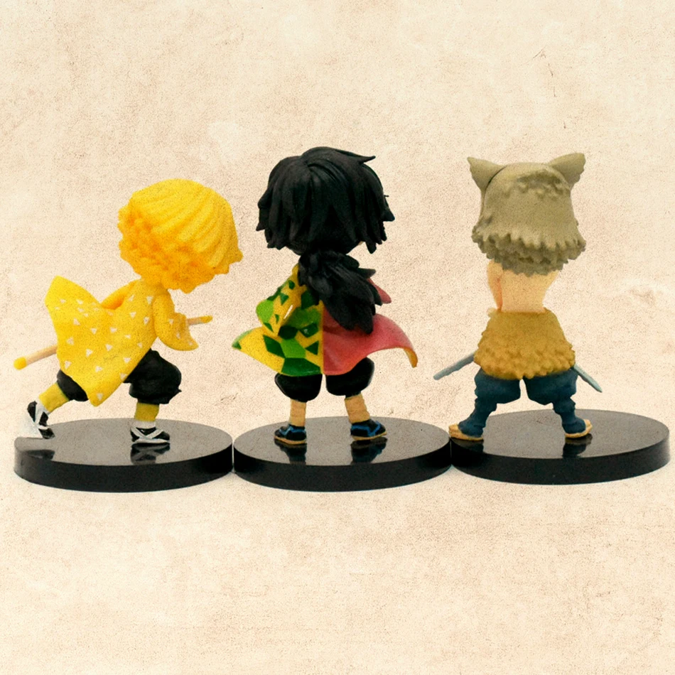 6 szt. Figurki Demon Slayer Anime 7cm Dekoracja Tortu Anime Kreskówka Kamado Nezuko Agatsuma Figurka Lalka Ozdoba
