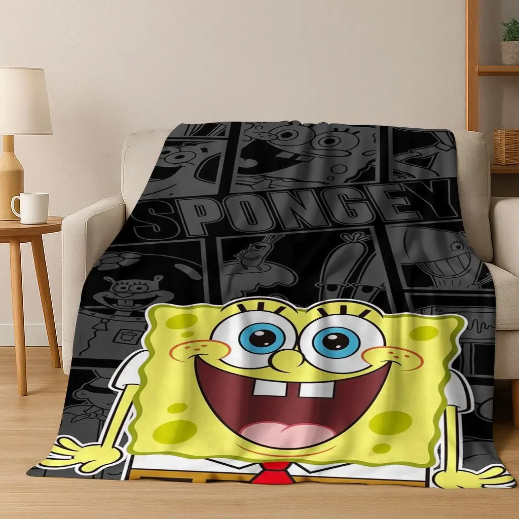 الكرتون S-سبونجبوب سكوير باتريك ستار الفانيلا بطانية لينة رمي بطانية للسرير غرفة نوم غرفة المعيشة السفر نزهة هدية #1