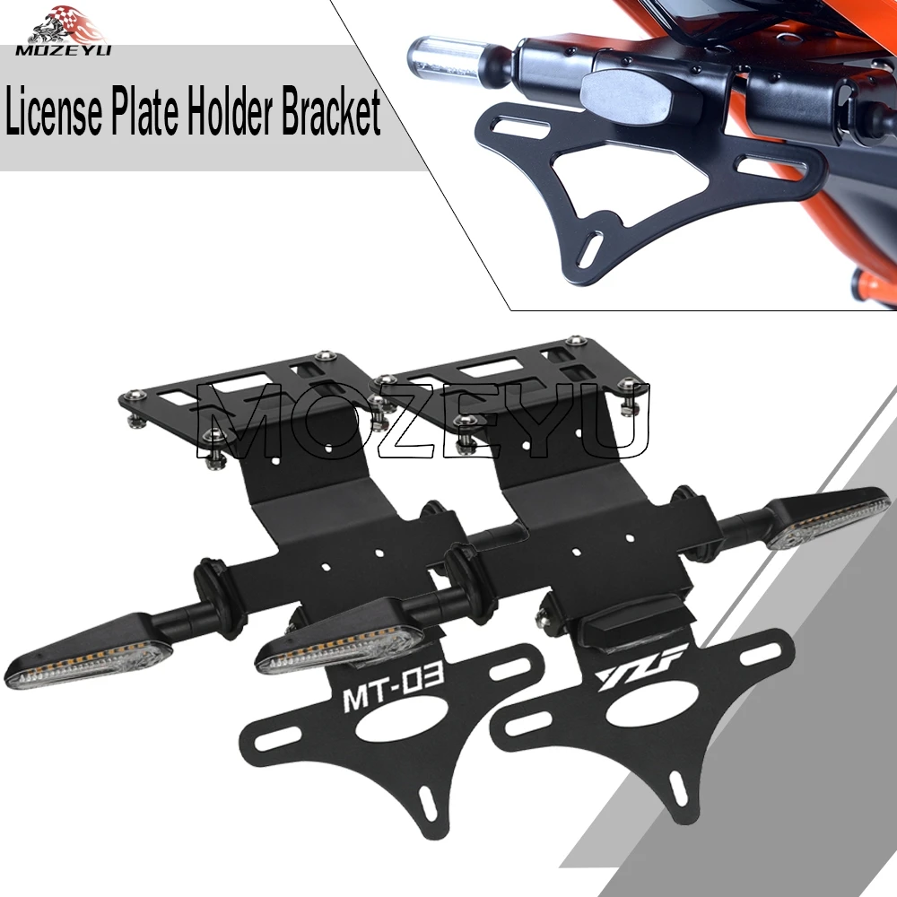 

2025 Motorcycle License Plate Holder Fender Eliminator Tail Tidy Bracket For YAMAHA MT-03 YZF R3 2015-2024 MT03 YZF-R3 MT-25 R25