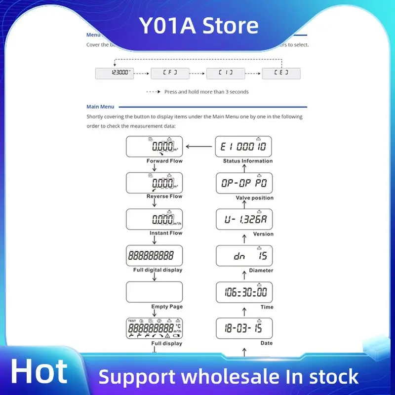 

Y01A 2X Tuya Zigbee Ultrasonic Water Meter DN20 With Valve LCD Display Water Quantity Flow Consumption Measure IP68