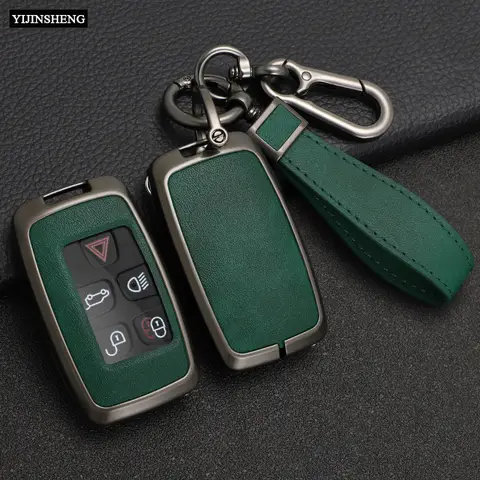 Car Key Case Cover Fob Skin Holder For Jaguar XE E-Pace XJ XF C-X16 V12 XJL F-TYPE Guitar Land Rover Range Rover Sport Evoque 10 best sales jaguar f pace key case - №4