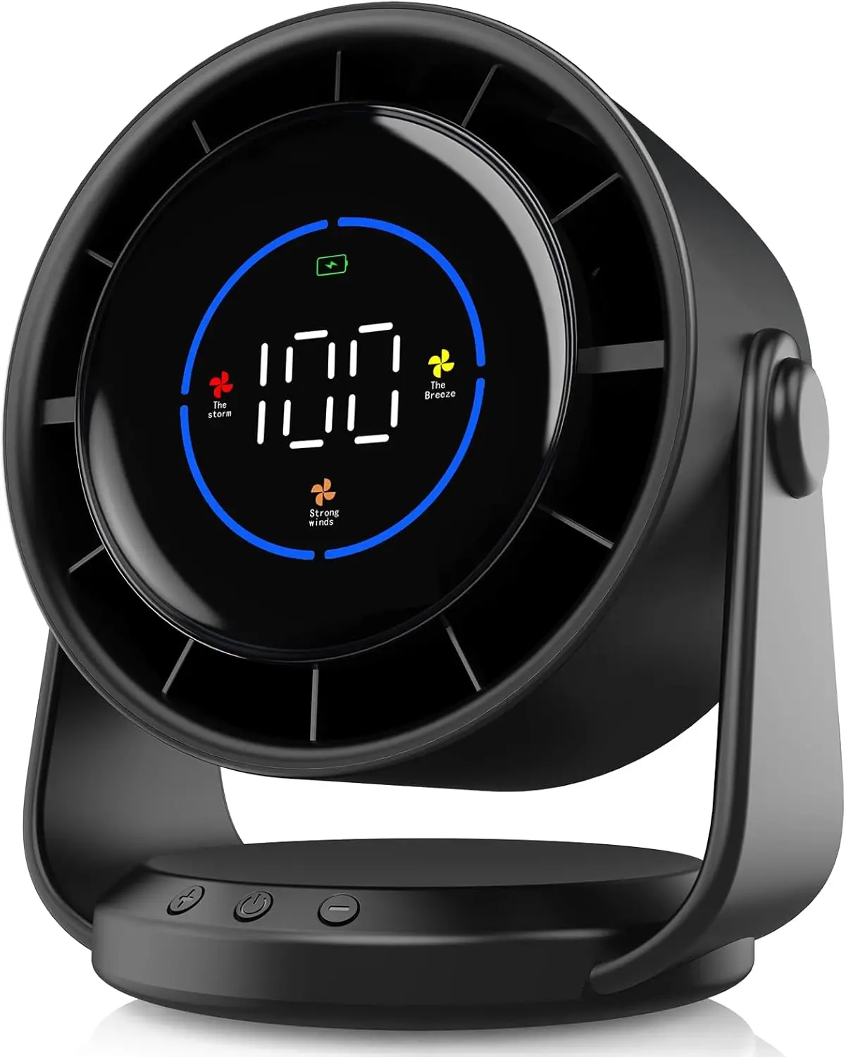 

Новый улучшенный настольный вентилятор 2026 года, турбо-вентилятор для спальни, 100 скоростей, цифровой дисплей, низкий уровень шума, 105 ° Регулируемый Т-образный элемент