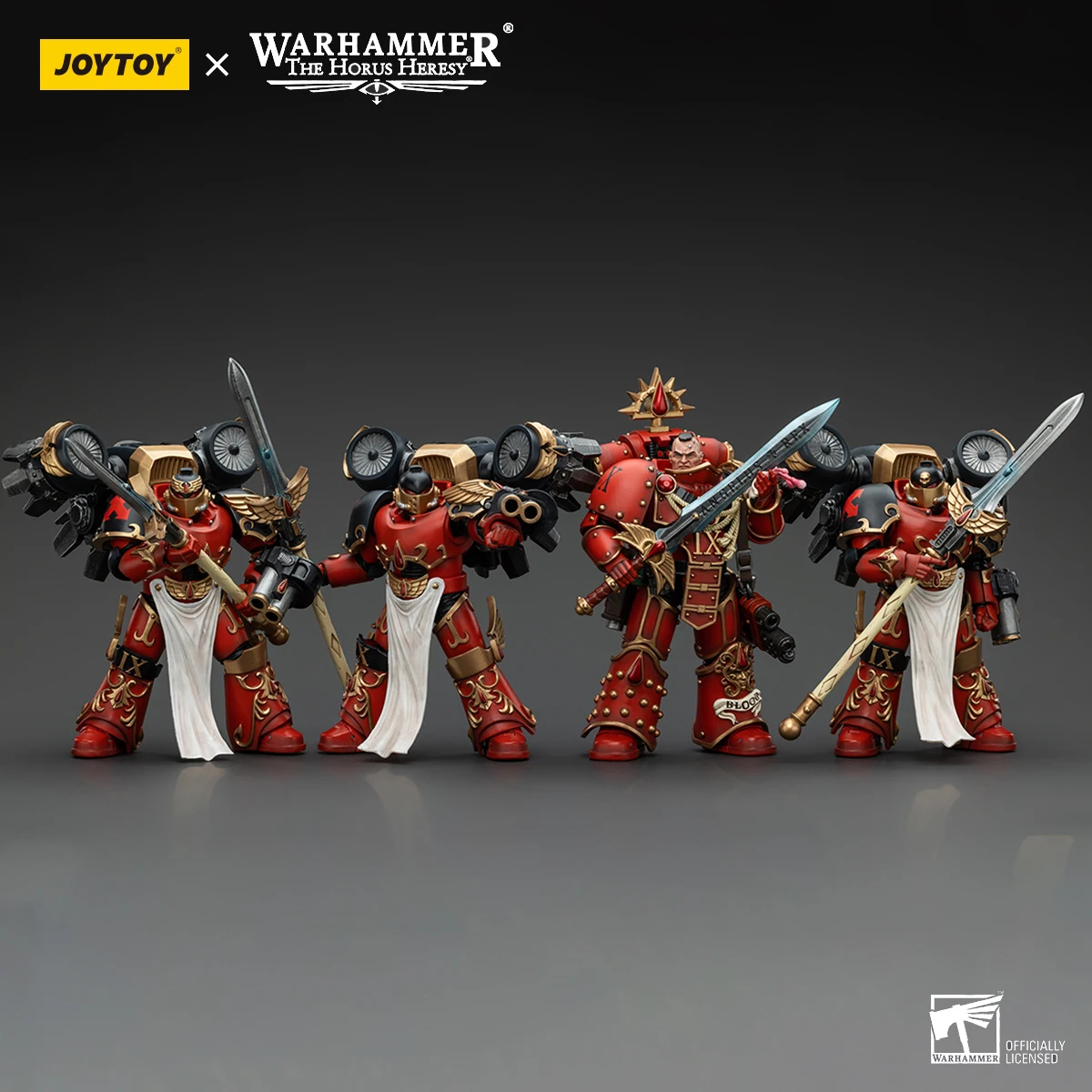 Joytoy Warhammer Blood Angels Raldoron Figura de ação Dawnbreaker Cohort Articulações Estatueta de ação Brinquedo colecionável presente