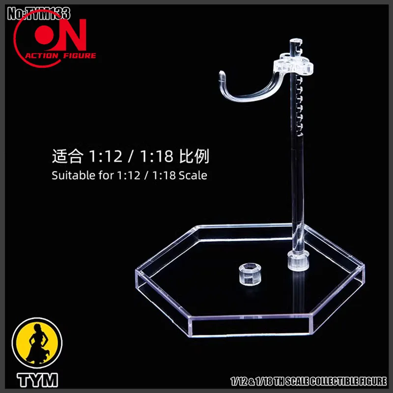 TYM133 1/6 1/12 Acrylic Hexagon Transparent Action Figure Base Display Stands Bracket Holder For Support 4