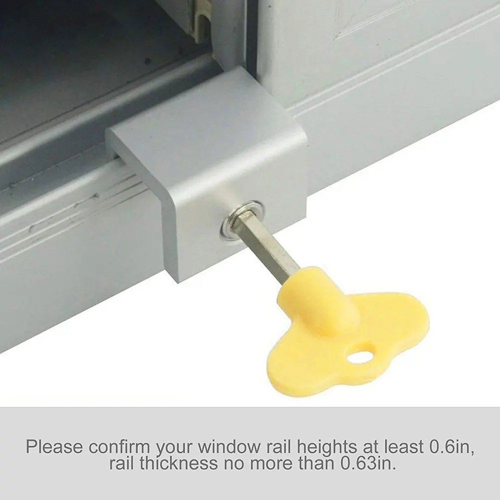 

8 Pcs Sliding Doors Window Lock Stopper Safety Adjustable Anti-theft Sash Child