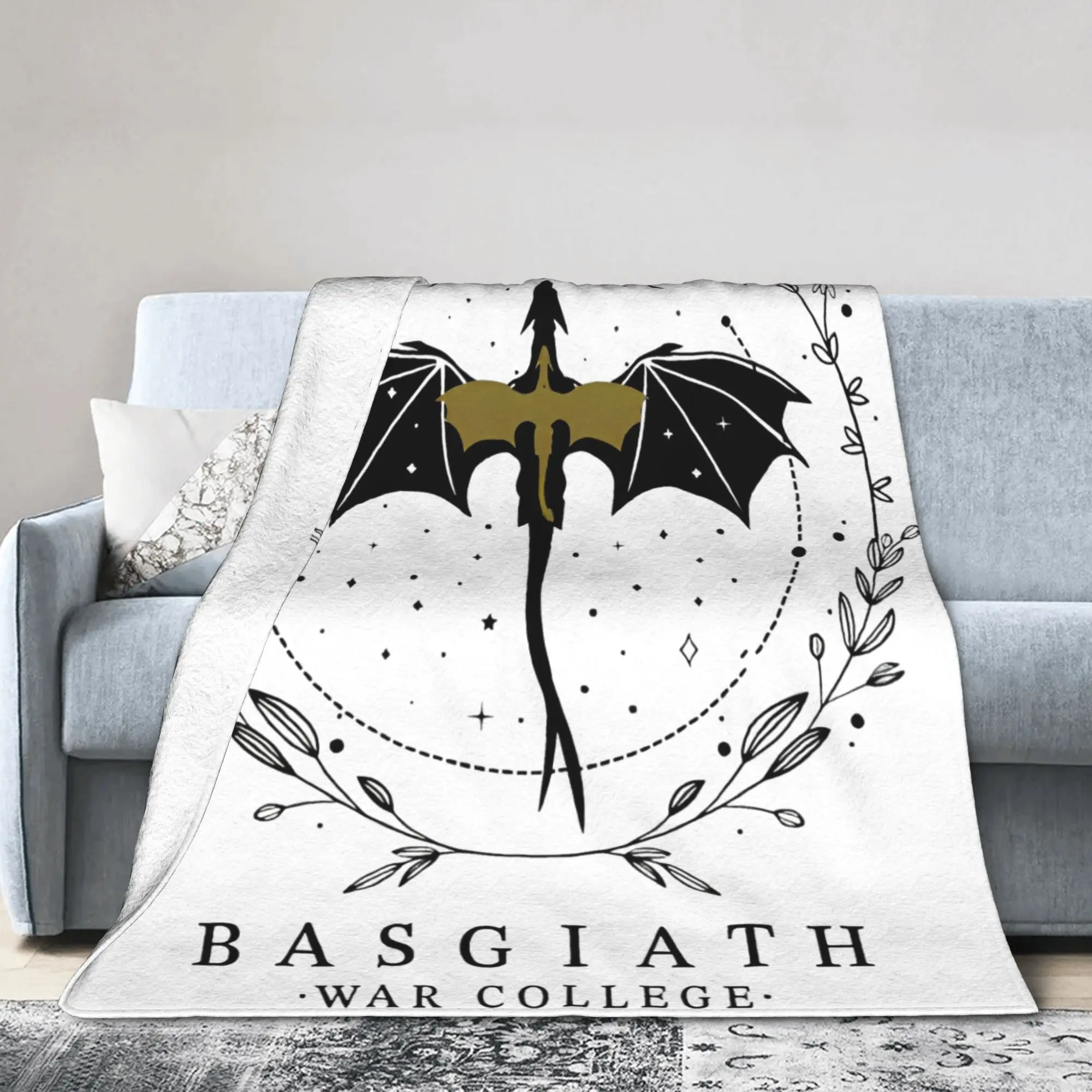 Fourth Wing Basgiath War College  Blankets Ultra-Soft Velvet Cute Gift  Throw Blankets Rug Piece