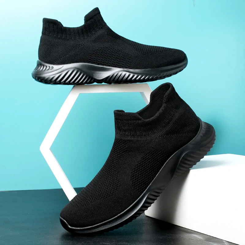 Men Summer Sports Socks Shoes Comfortable Lightweight Sneakers for Men 2023 Breathable Vulcanized Shoes Black Grey Casual Shoes