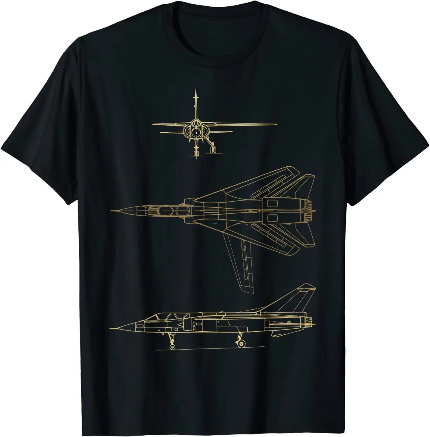 

Mirage-G French Plane Warbird Blueprint Schematics Diagram T-Shirt Short Sleeve Casual Cotton O-Neck Summer Shirt