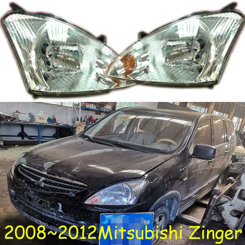 1pcs car bumper headlamp For Mitsubishi Zinger headlight 2008~2012y car accessories head lamp for Mitsubishi Zinger fog light