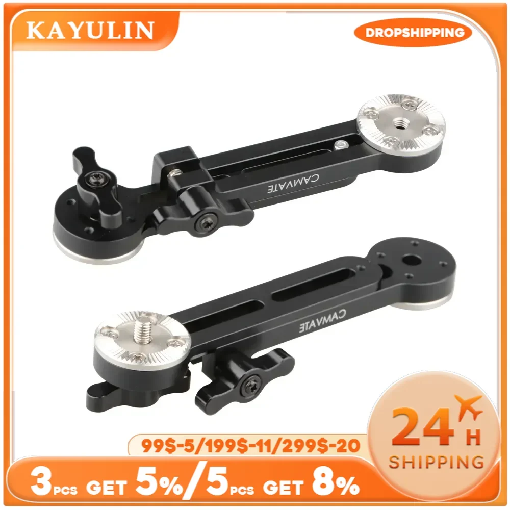 Kayulin Adjustable Extension Arm With M6 ARRI Standard Rosette Mount  (1 Pair) For Rosette Handles / Cages / Accessories