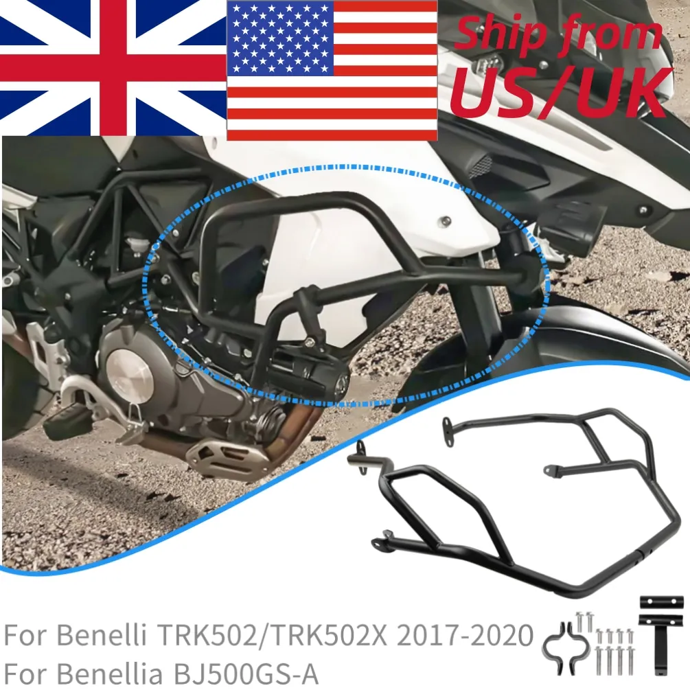 

Motorcycle Upper Crash Bar Engine Guard Bumper Frame Protector For Benelli TRK502 TRK502X BJ500GS-A 2017-2020 2018 2019