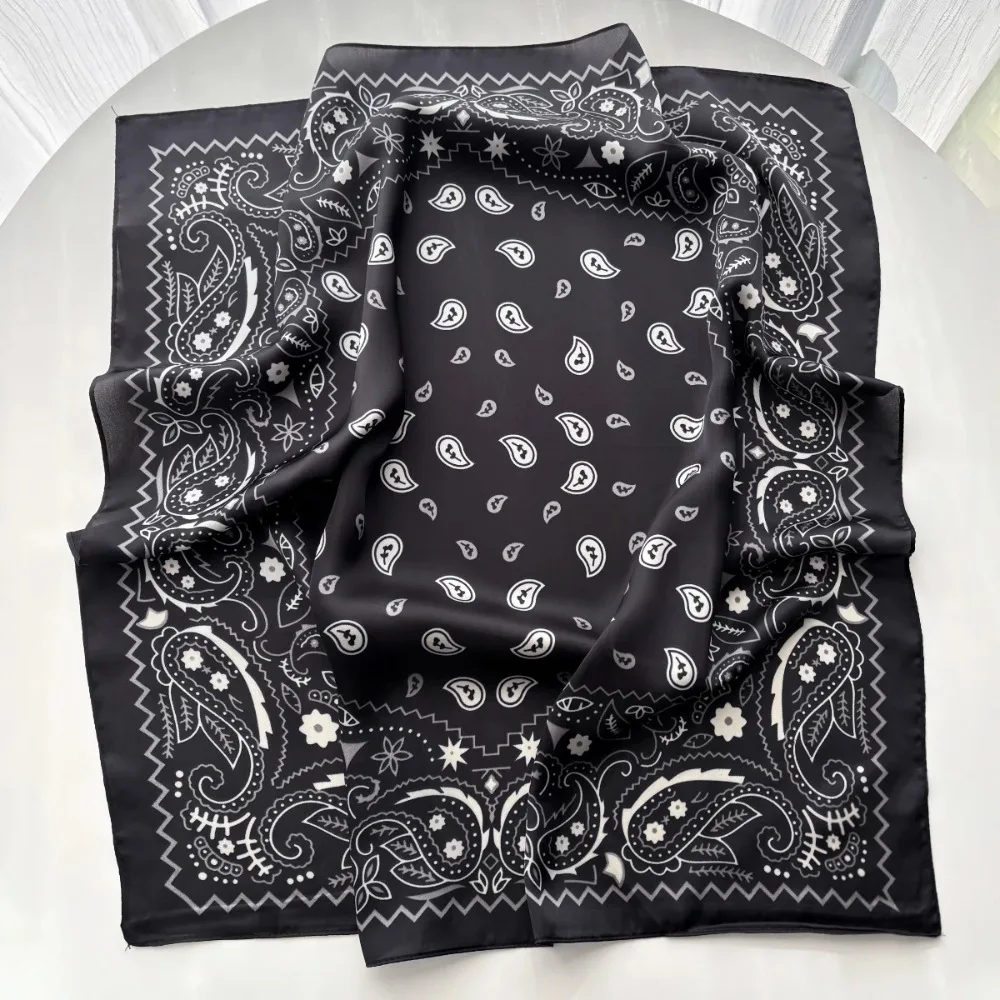 Paisley-Design Bedruckter Schal Seidenimitat-Schal Damen Quadratische Haarbänder Foulard Damen-Bandana Halstuch Stirnbänder 2026 Neu – Detail 7