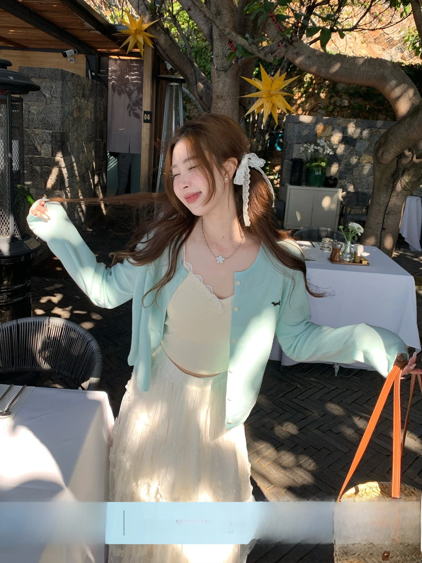 

Su San San Early Spring Knitted Cardigan Women's 2026 New Style with Strap Korean Atmosphere Sensation Outerwear Top