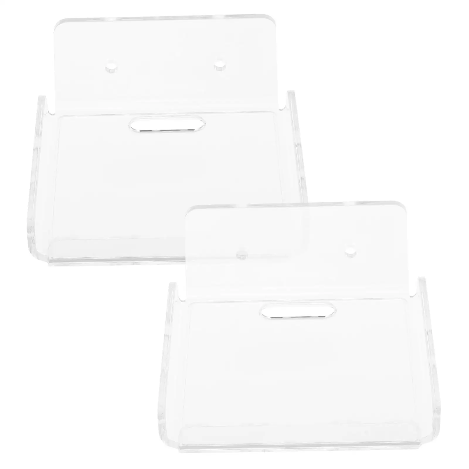 

2 Pcs Monitor Camera Bracket Shelf for Security Wall Cameras Plant Stand Small Transparent House Room Actylic Child
