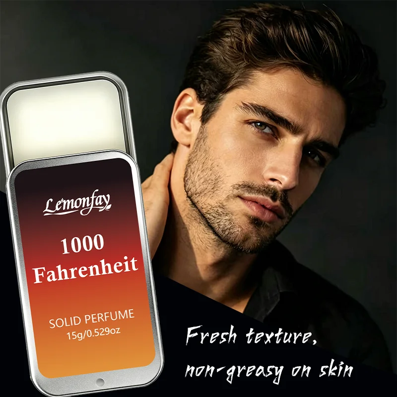 Lemonfay Portable Pocket Fragrance Wax Balm Man Gentle Earthy Scent Easy Carry Metal Tin Box For Daily Dating Work Outdoor Use view 2