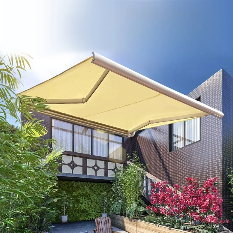 Sound Proof Awning Metal Bracket Full Cassette Retractable Awnings Small Exterior Covered Patio Motor Canvas Outdoor Porch Cover