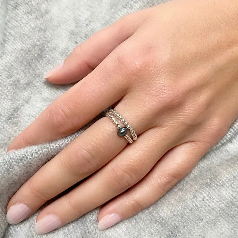 Opalite Beaded Ring Stackable Ring