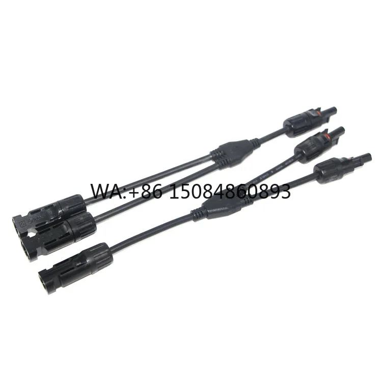Y  2-to-1 Solar Photovoltaic Panel Parallel Branch Connector 30A 1000V Plug 4mm2 PV Module Cable Accessories 3-Way Power