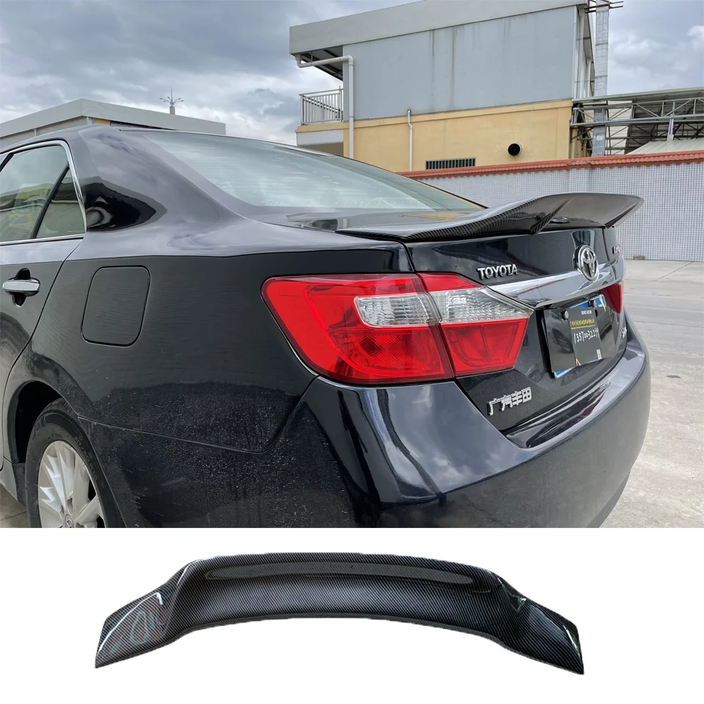 Real Carbon Fiber Rear Wing Trunk Lip Tail Spoiler For Toyota Camry 2012 2013 2014 R Style