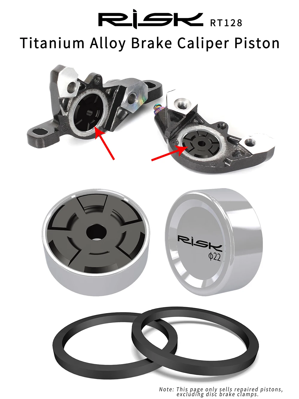 AliExpress RISK Risk MTB Road Bicycle Disc Brake Caliper Piston for Shimano XT/XTR/SLX R8070 RS785 M8000 M9000 RS805 Brake Bike Repair Parts