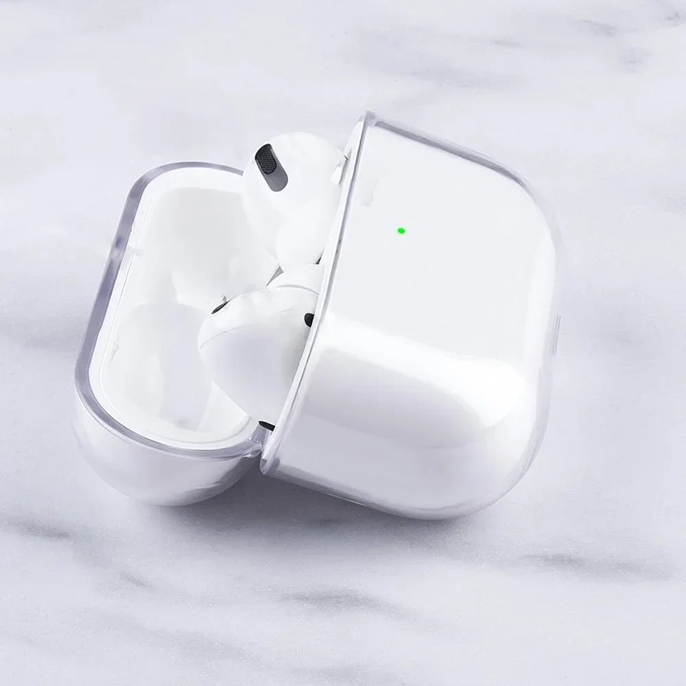 Transparent PC Earphone Case For AirPods 4 3 2 1 Pro 2 USB C Cover Hard Anti-fall Clear Headphone Coque For AirPods 4 4th Pro2