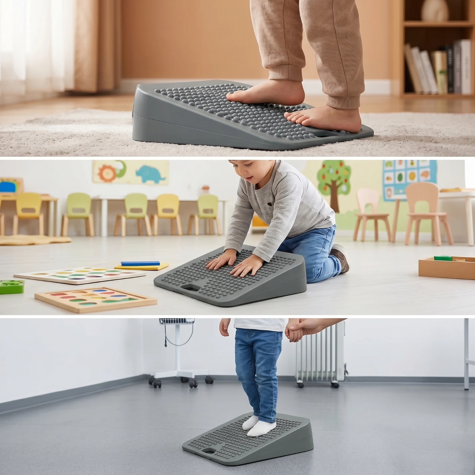 Taktiles Balancekissen Gepolstertes Balancekissen mit Strukturierter Oberfläche Ergonomisch Leichtgewichtig für Patienten, Physikalische Rehabilitation