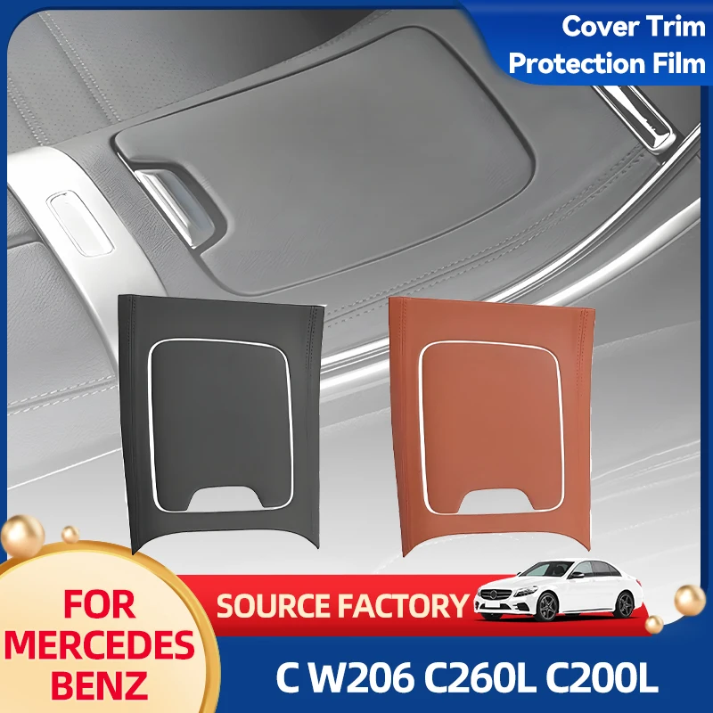 

Внутренние молдинги, 2 шт., крышка центральной панели управления автомобиля, защитная пленка, аксессуары для салона автомобиля для Mercedes Benz C W206 C
