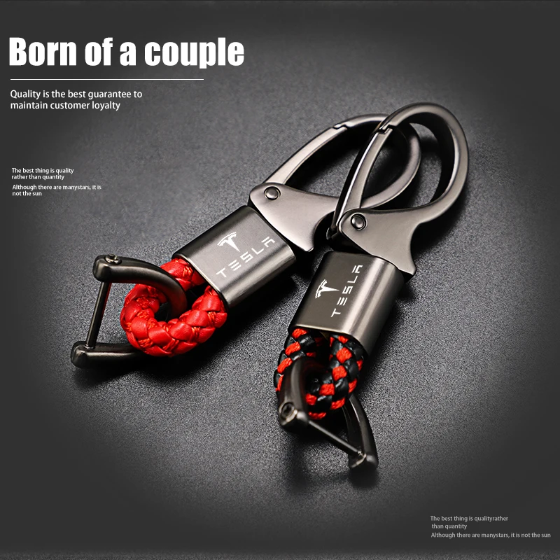 الجلود حبل سيارة المفاتيح حلقات المفاتيح كيرينغ ل تسلا 3 Y نموذج S X Cybertruck juguete Bonina رودستر لفائف السيارات عدة اكسسوارات #2