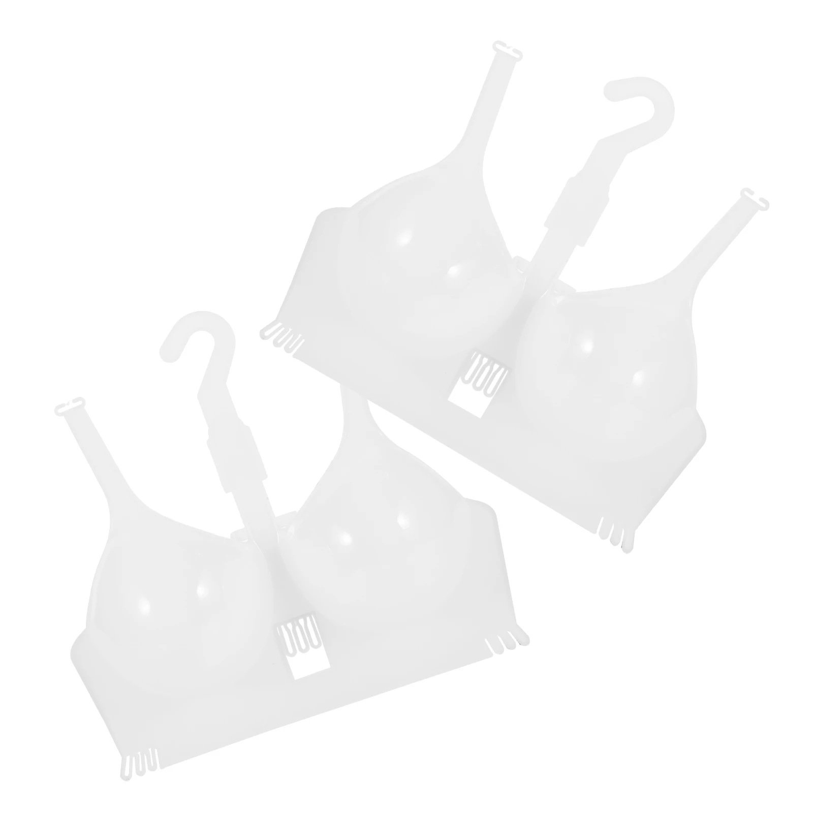 

2Pcs Bra Display Mannequin Small White Hanger Lightweight Clothes Shop Home Use Underwear Model Storage