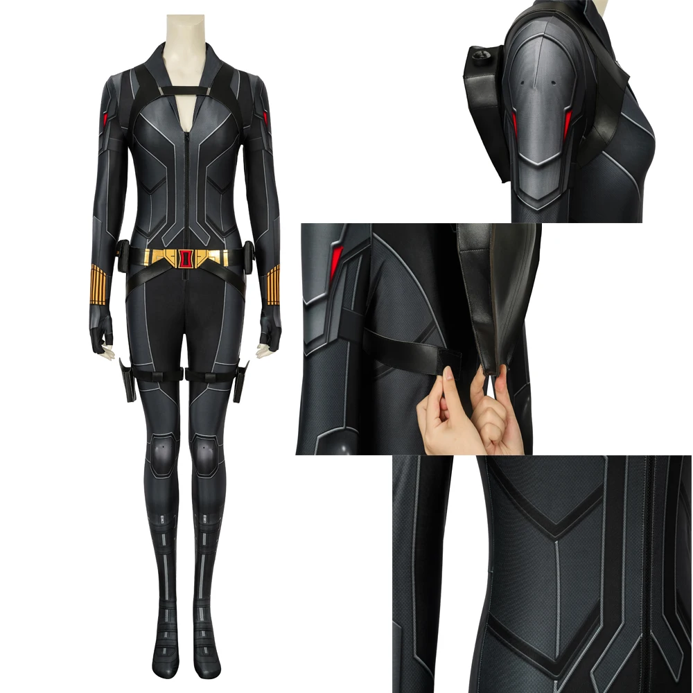 

Superhero Natasha Widow One Piece Cosplay Black Natasha Romanoff Costume 3D Printed Tight Costume Halloween Carnival Costume