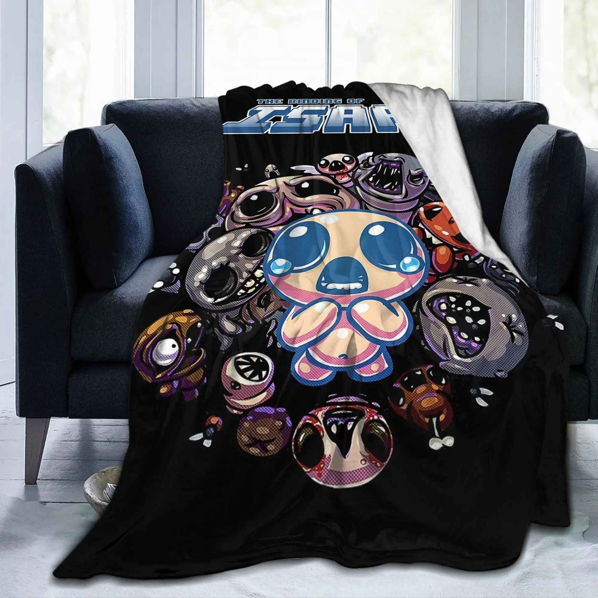 The Binding of Isaac Gaming Blanket Cartoon Wool Novelty Warm Throw Blankets for Home Spring Autumn Outdoor