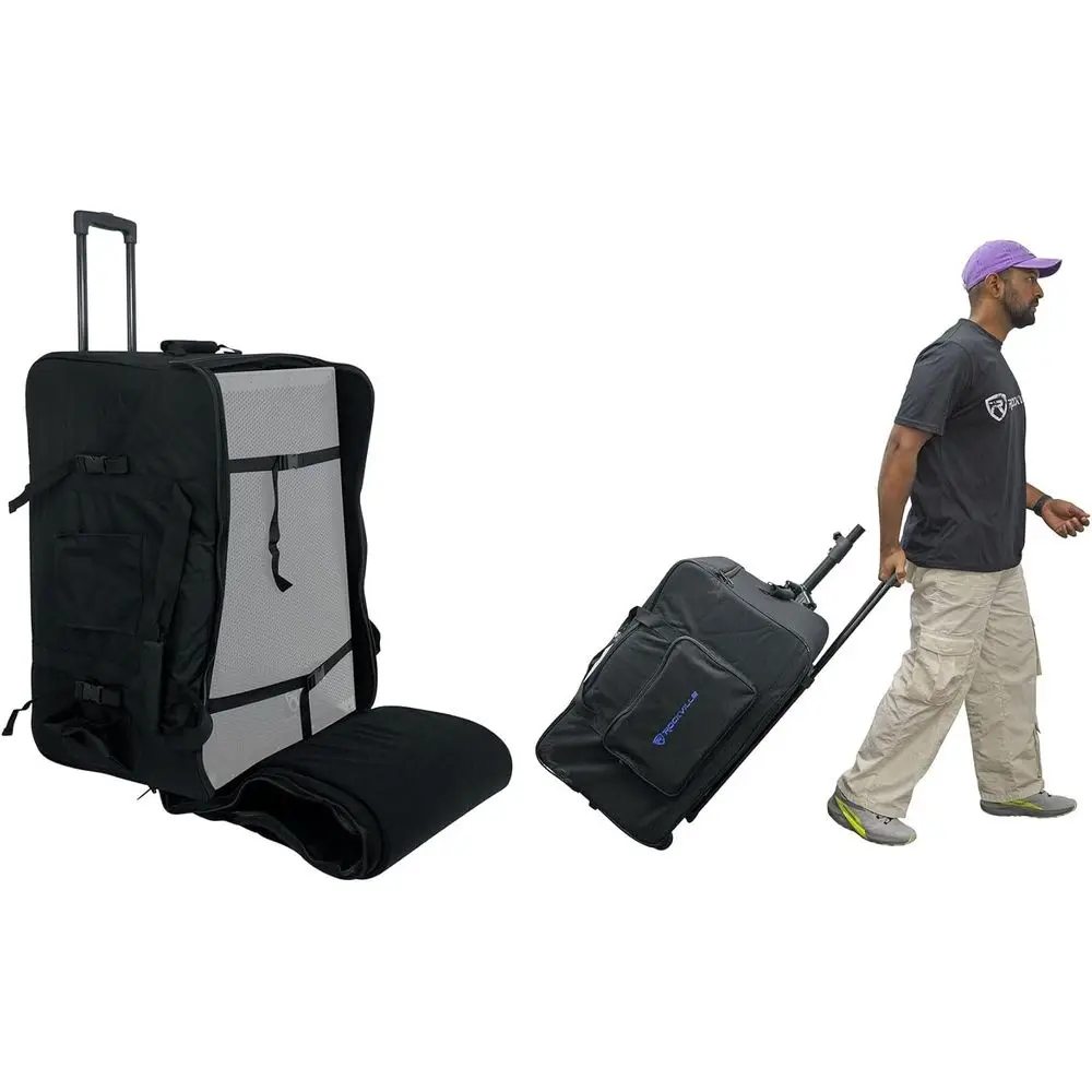 

Сумка-тележка Rockville SB15 v2 на колесах для 15-дюймовых DJ-колонок, с ручкой, из прочного нейлона, с карманами для аксессуаров, для мобильных диджеев
